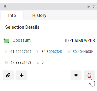 Screenshot of Delete action for region