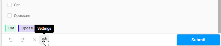 Screenshot of labeling settings icon